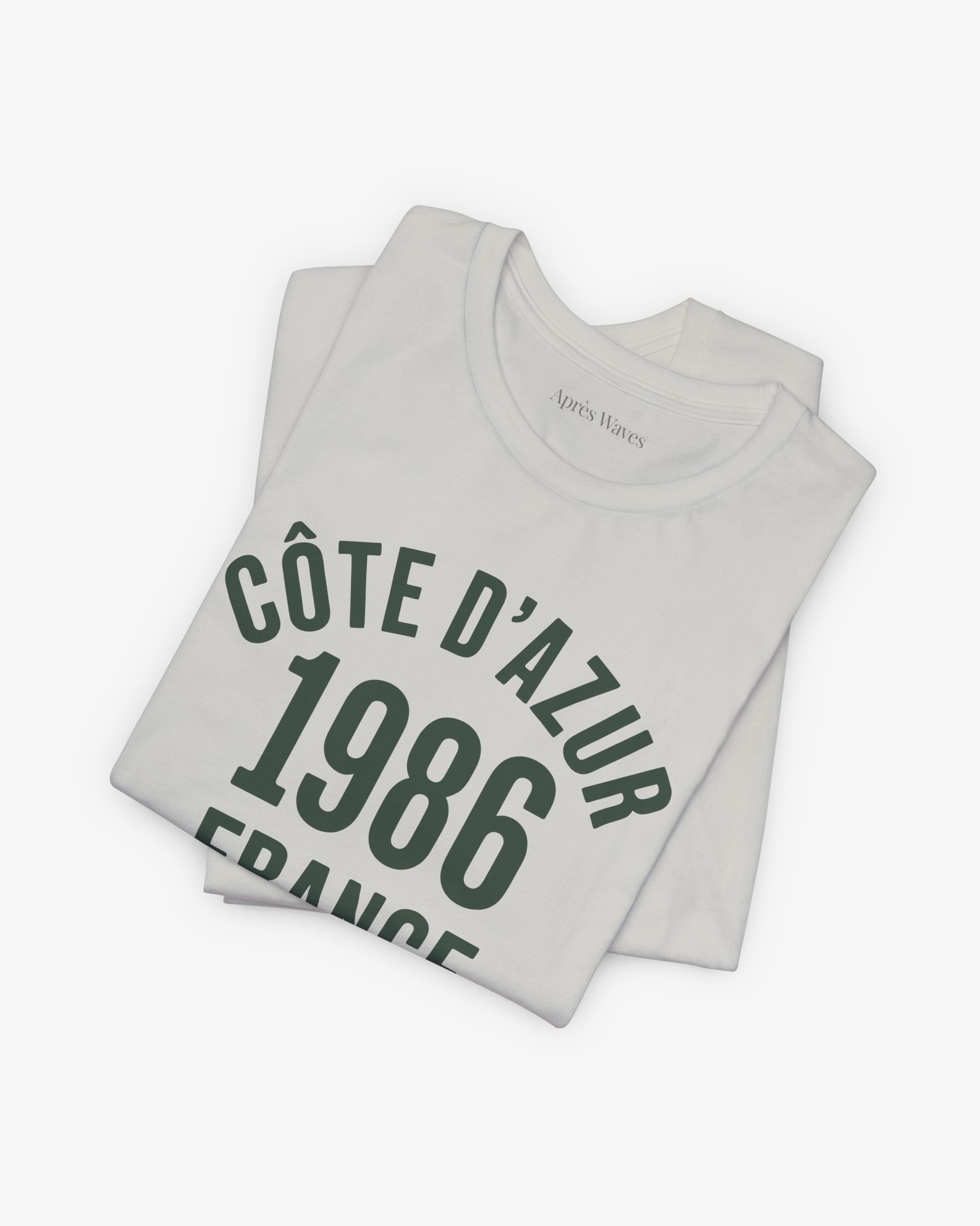 Varsity 1986 Silver folded graphic tee - Après Waves