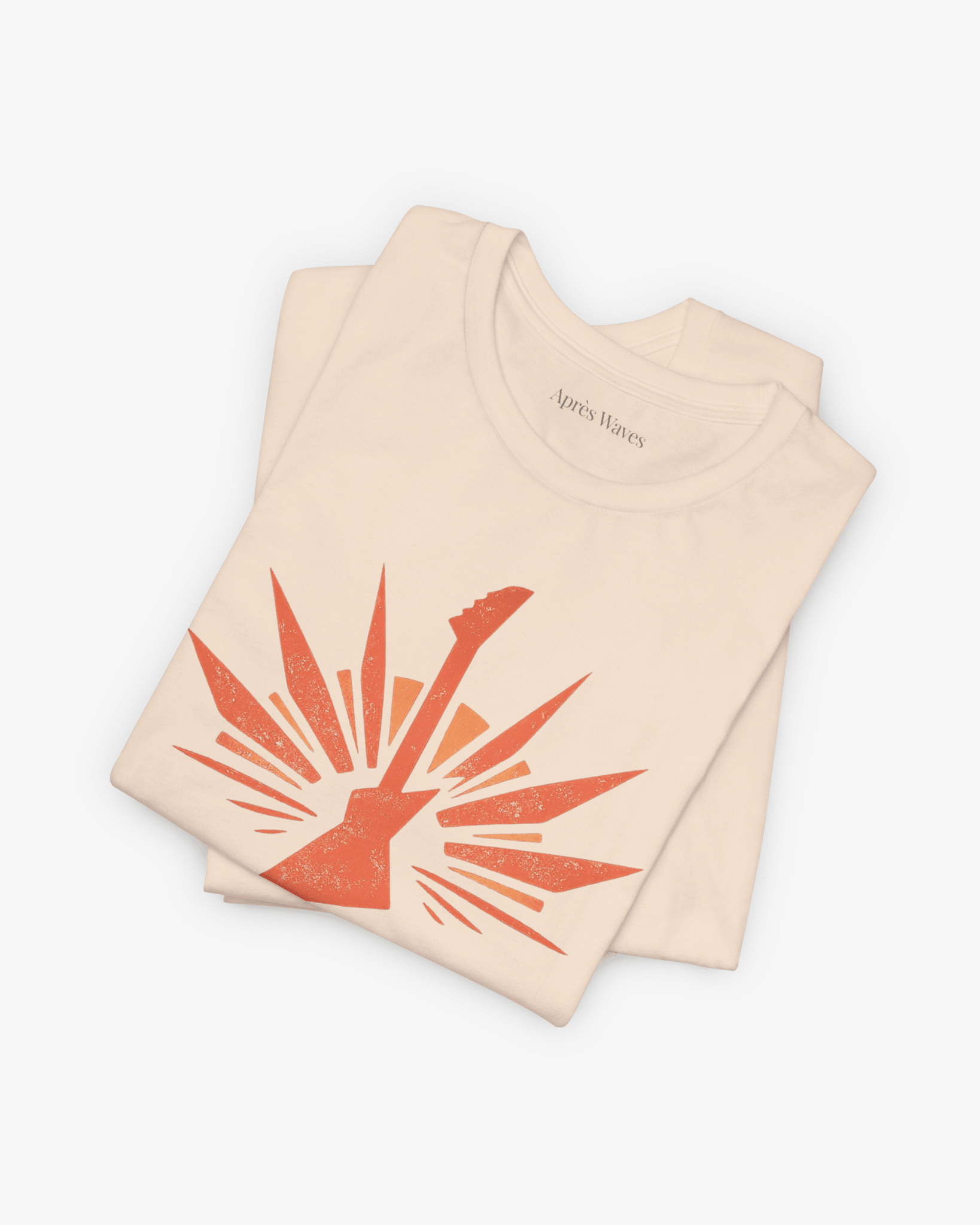 Electric 80s Soft Cream folded graphic tee - Après Waves