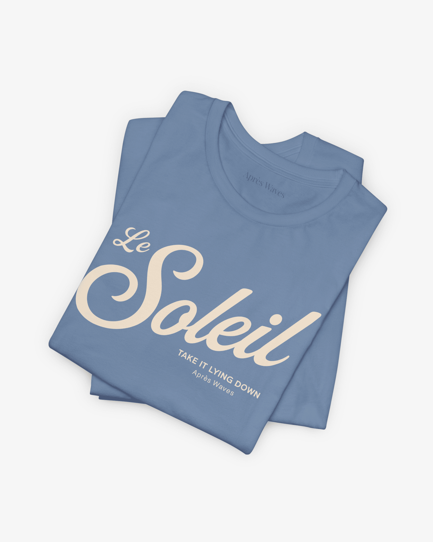 Le Soleil Steel Blue folded graphic tee - Après Waves