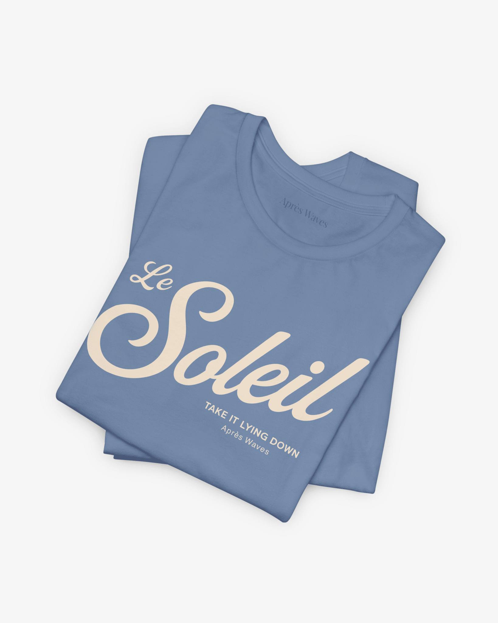 Le Soleil Steel Blue folded graphic tee - Après Waves