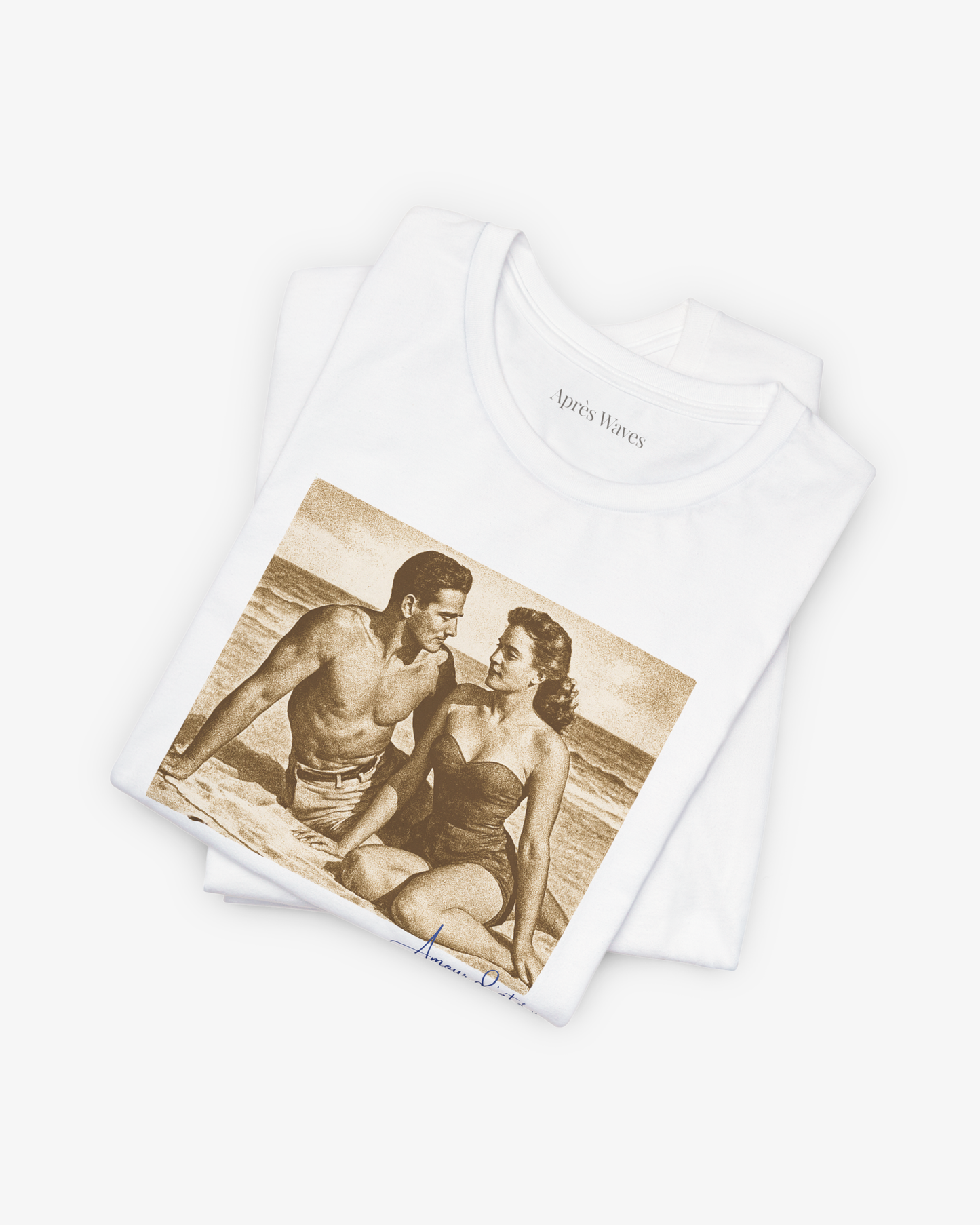 Eternity White folded graphic tee - Après Waves
