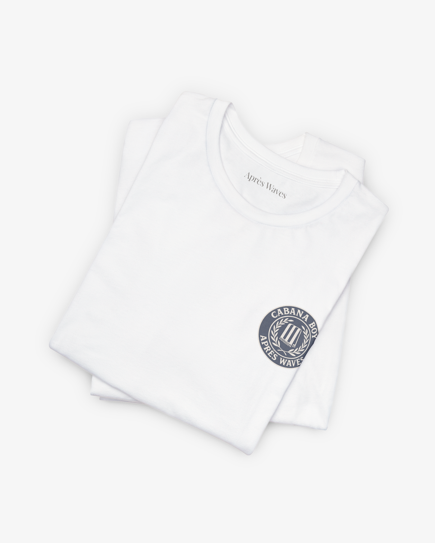Cabana Boy White folded graphic tee - Après Waves