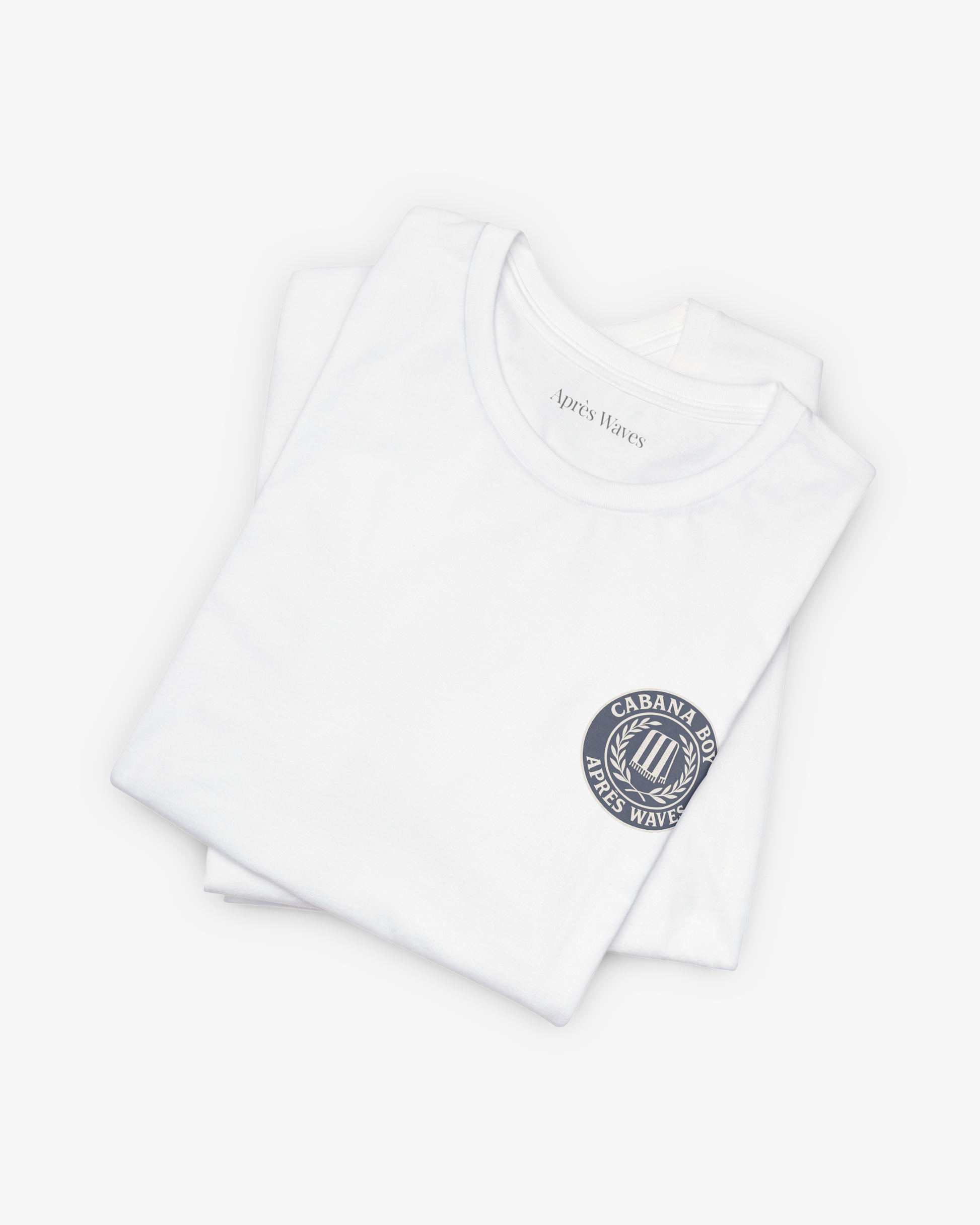 Cabana Boy White folded graphic tee - Après Waves
