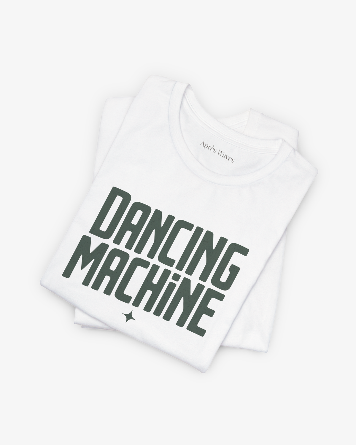 Dancing Machine White folded graphic tee - Après Waves