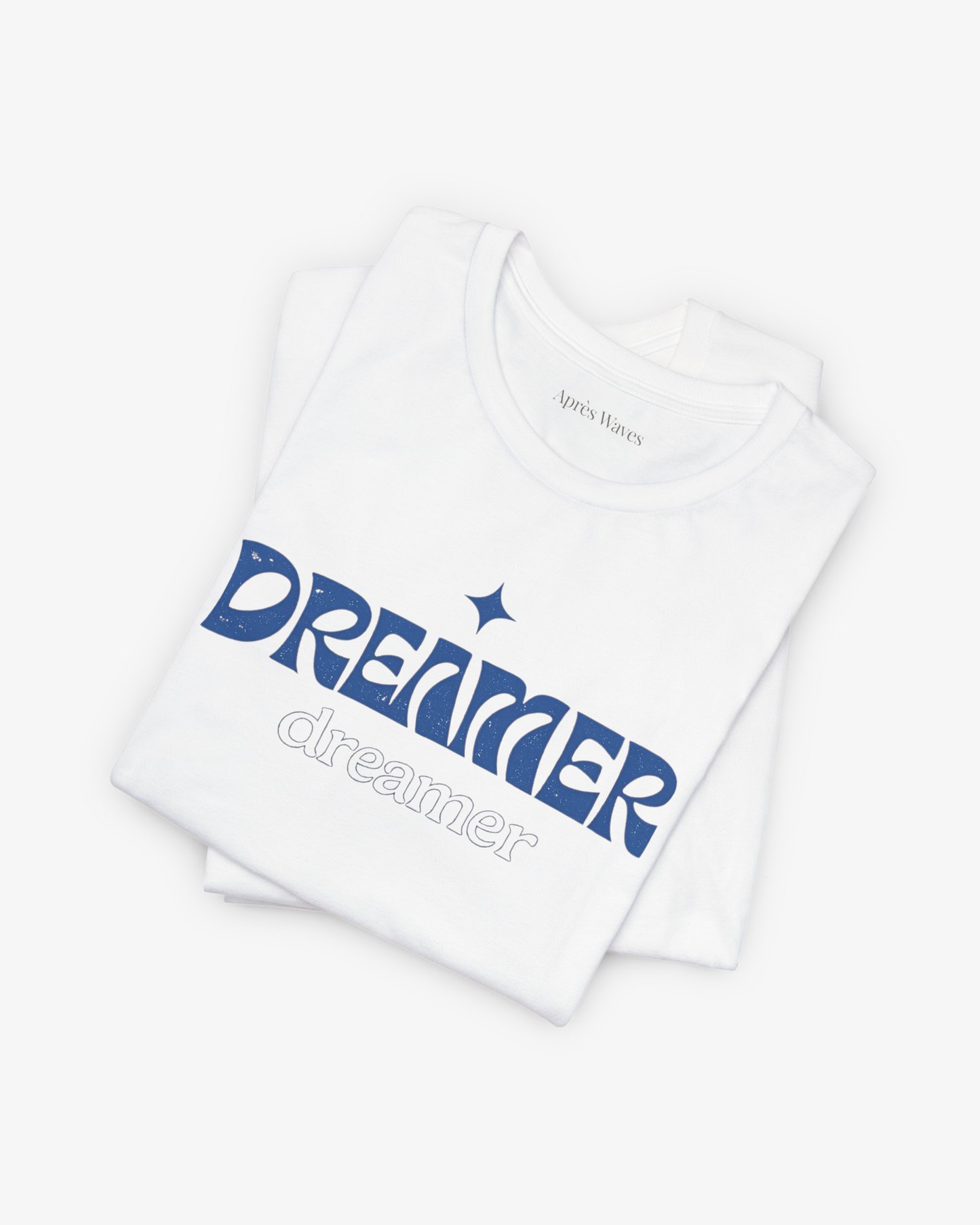 Dreamer White folded graphic tee - Après Waves