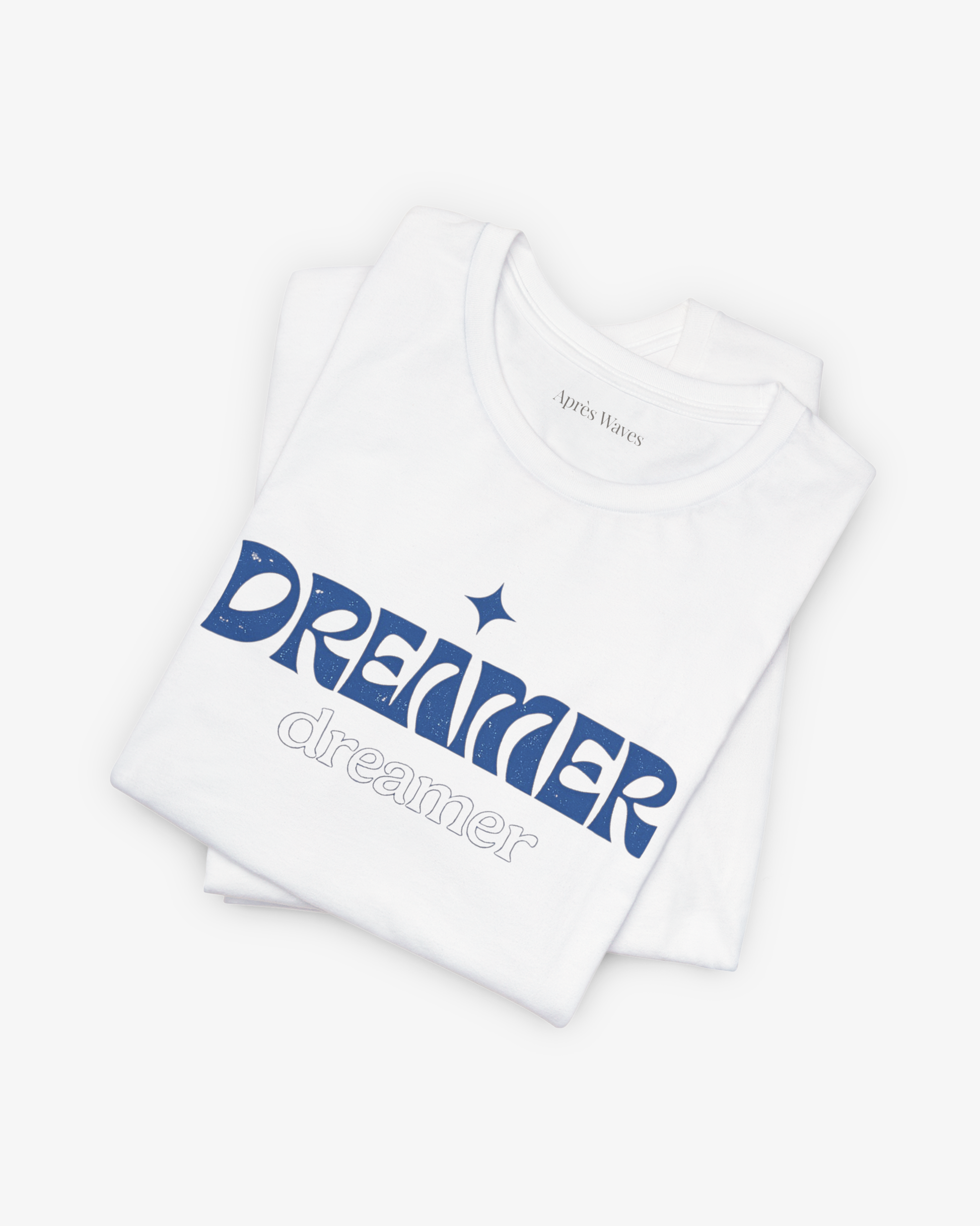 Dreamer White folded graphic tee - Après Waves