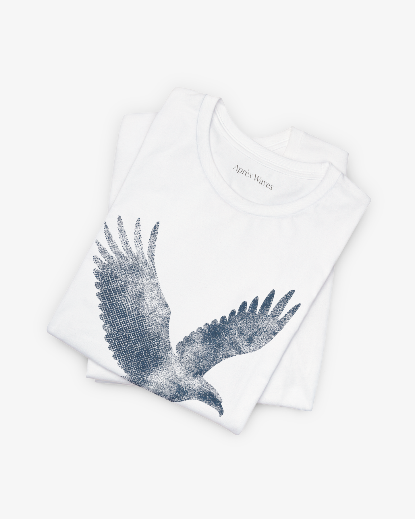Soaring White folded graphic tee - Après Waves