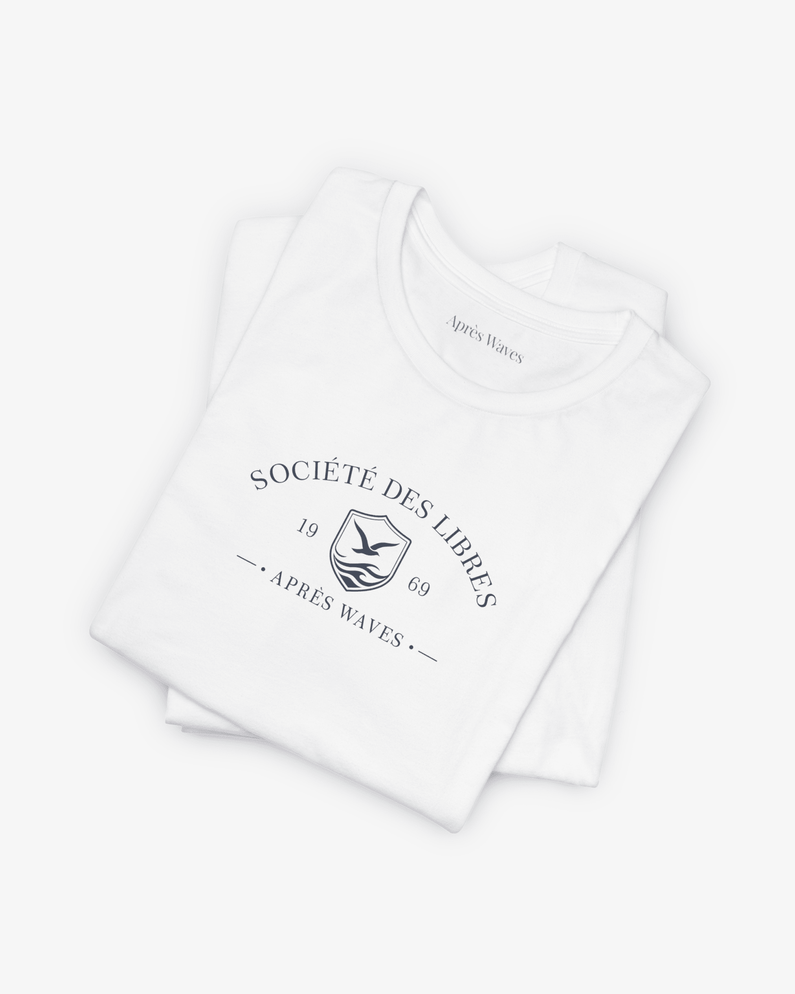 Société des Libres White folded graphic tee - Après Waves
