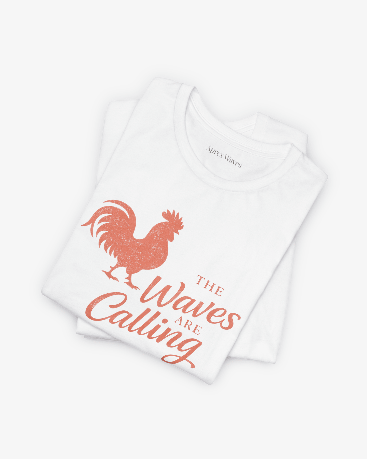 Waves are Calling White folded graphic tee - Après Waves