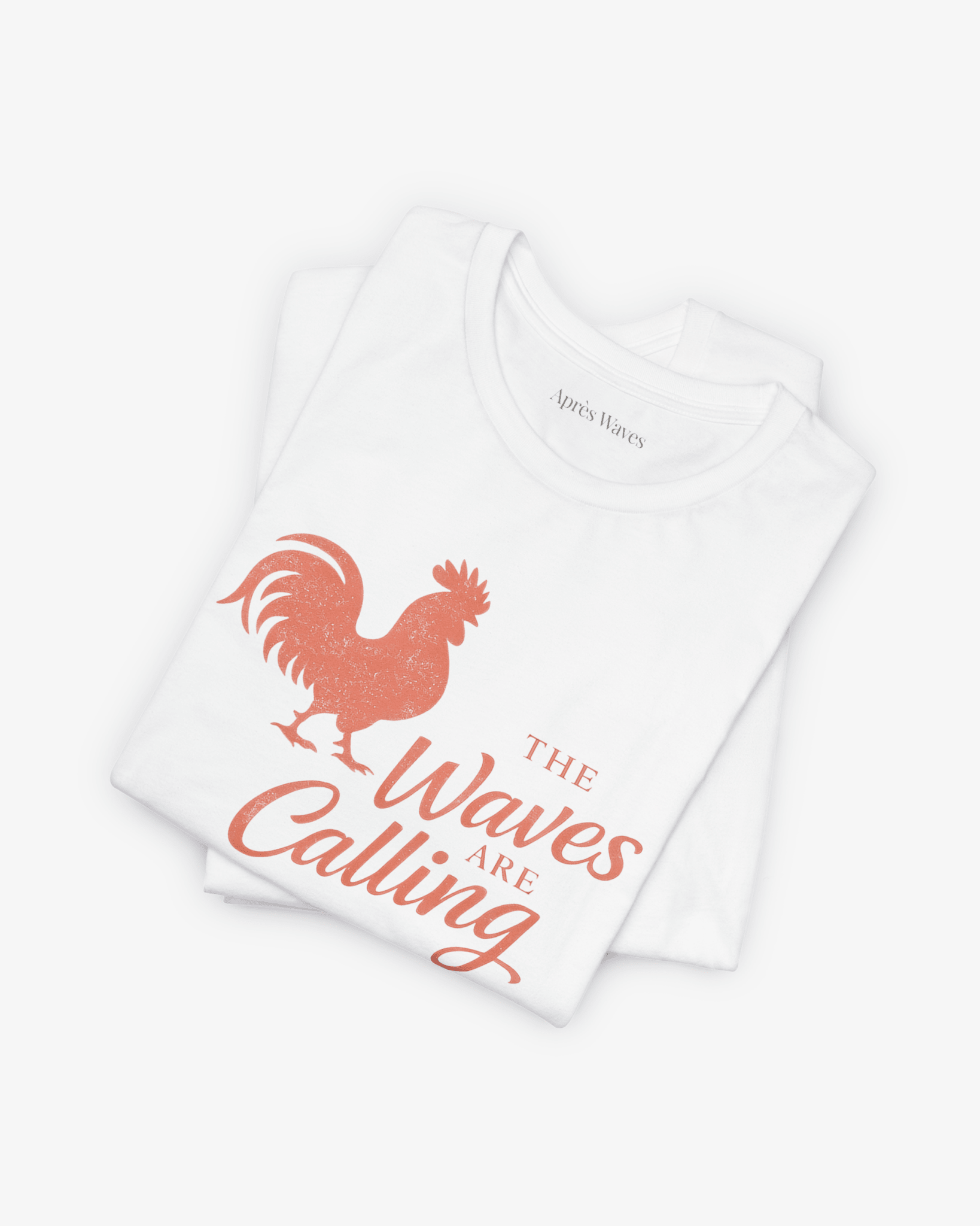 Waves are Calling White folded graphic tee - Après Waves