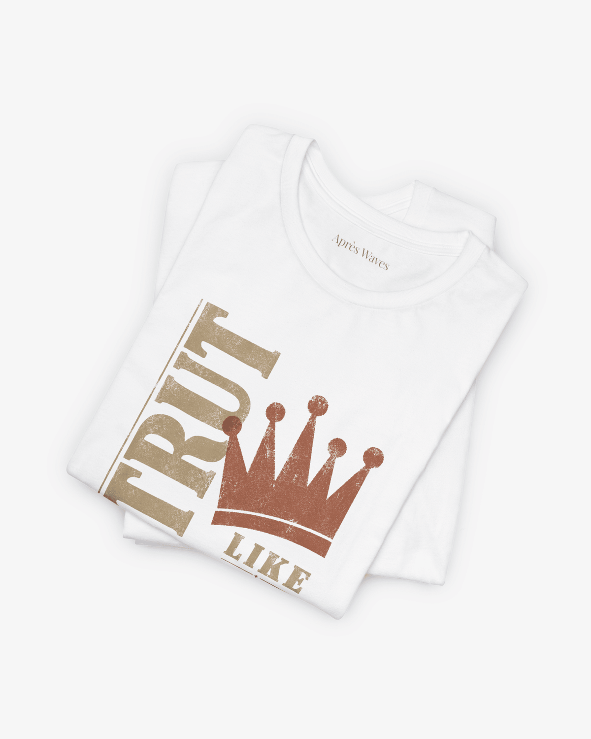 You're Somebody White folded graphic tee - Après Waves