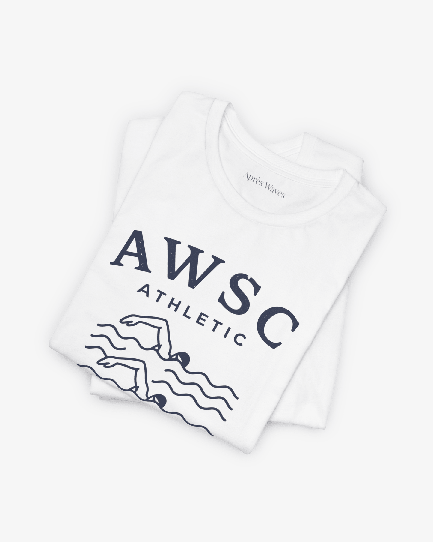 Swim the Sea White folded graphic tee - Après Waves