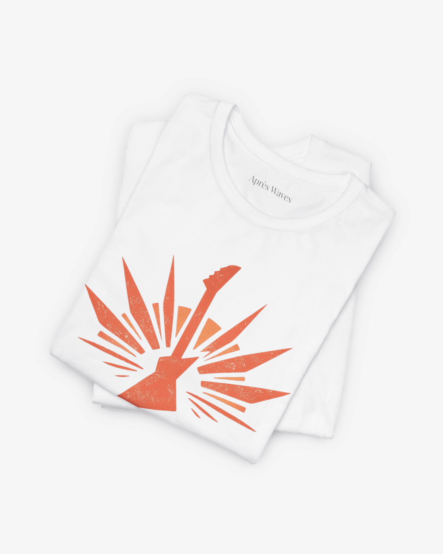 Electric 80s White folded graphic tee - Après Waves