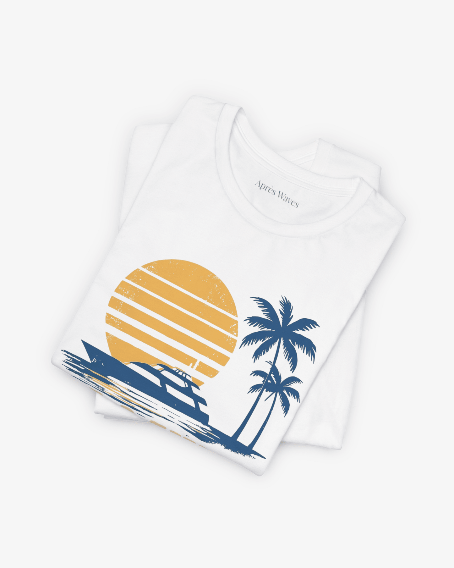 Life in Blue White folded graphic tee - Après Waves