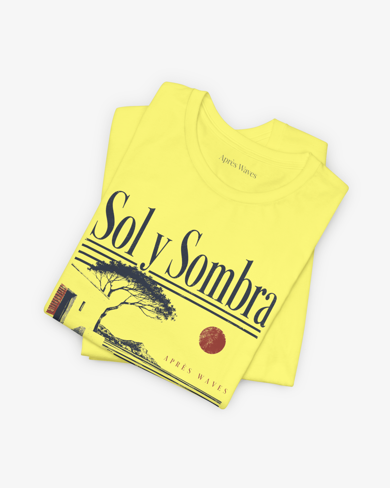 Sun and Shade Yellow folded graphic tee - Après Waves