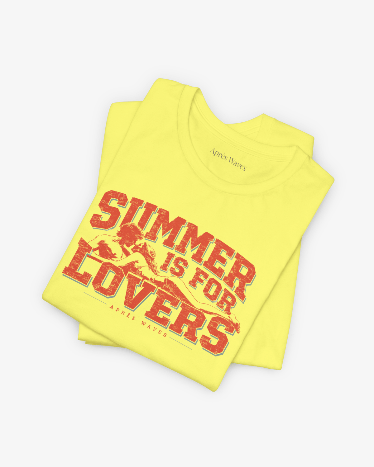 Summer Lovers Yellow folded graphic tee - Après Waves