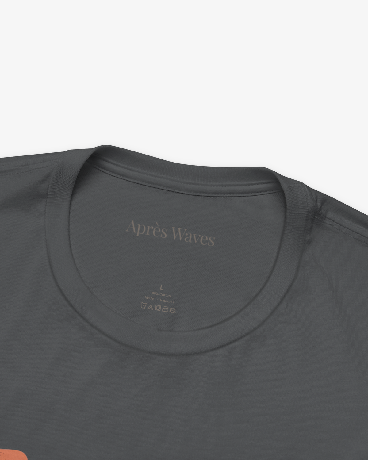 Dancing Machine Asphalt tee collar detail - Après Waves