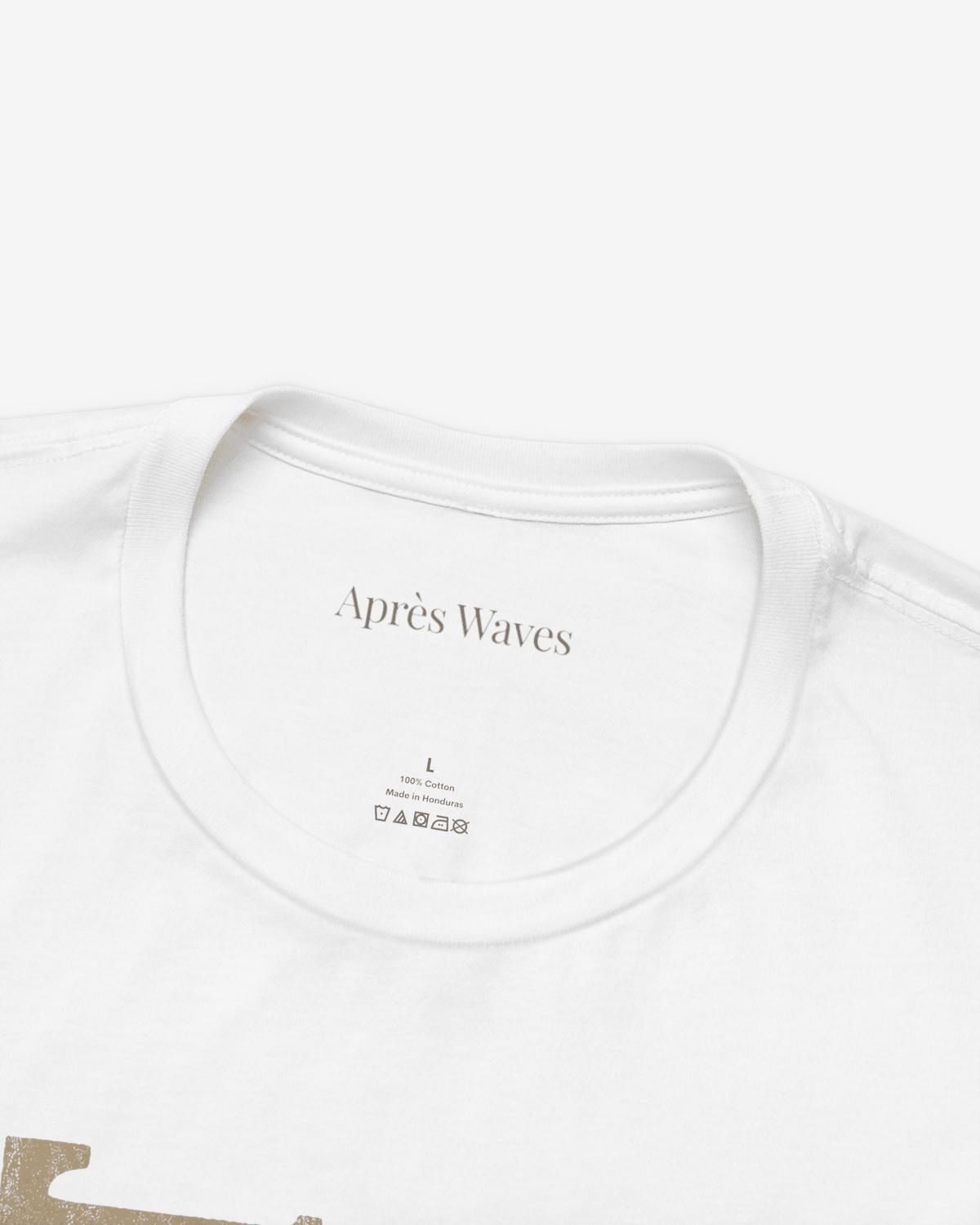 You're Somebody White tee collar detail - Après Waves