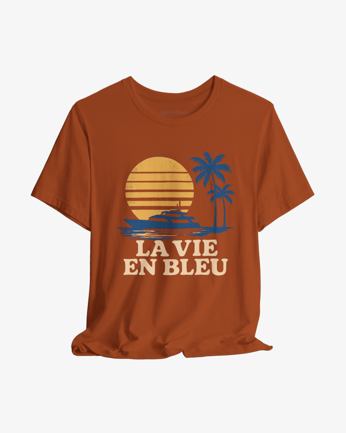 Life in Blue Ecru graphic tee - Après Waves