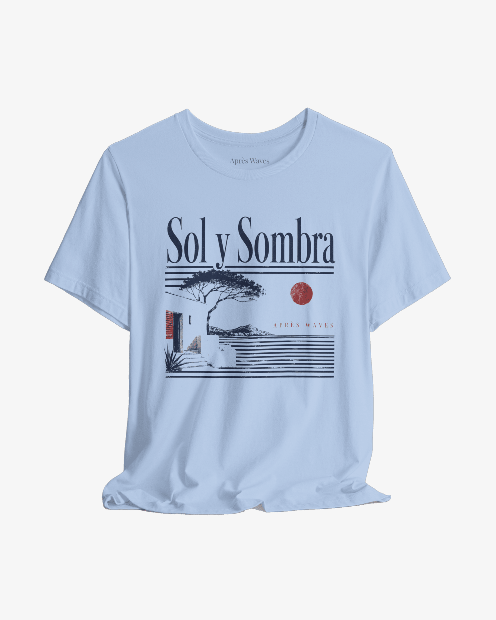 Sun and Shade Baby Blue graphic tee - Après Waves