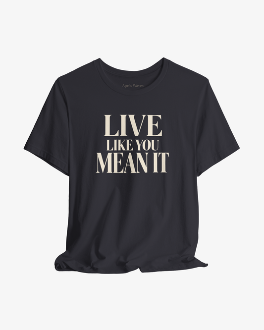 Live It Dark Grey graphic tee - Après Waves