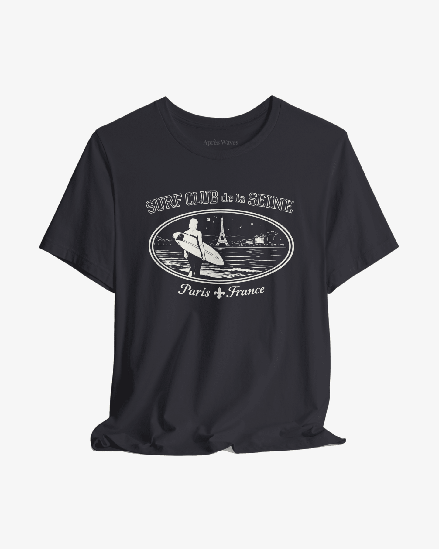 Paris Surf Club Dark Grey graphic tee - Après Waves