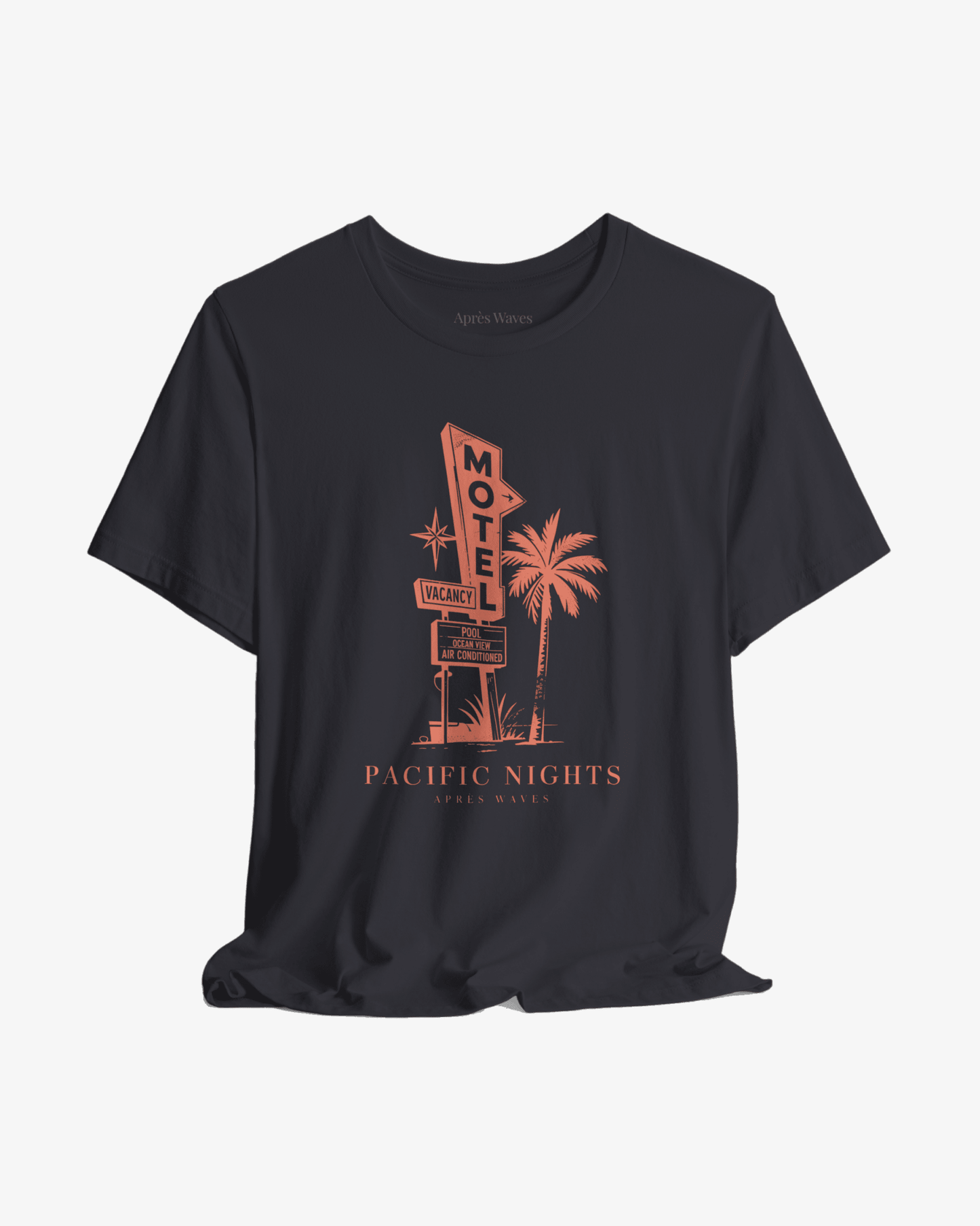 Pacific Nights Dark Grey graphic tee - Après Waves