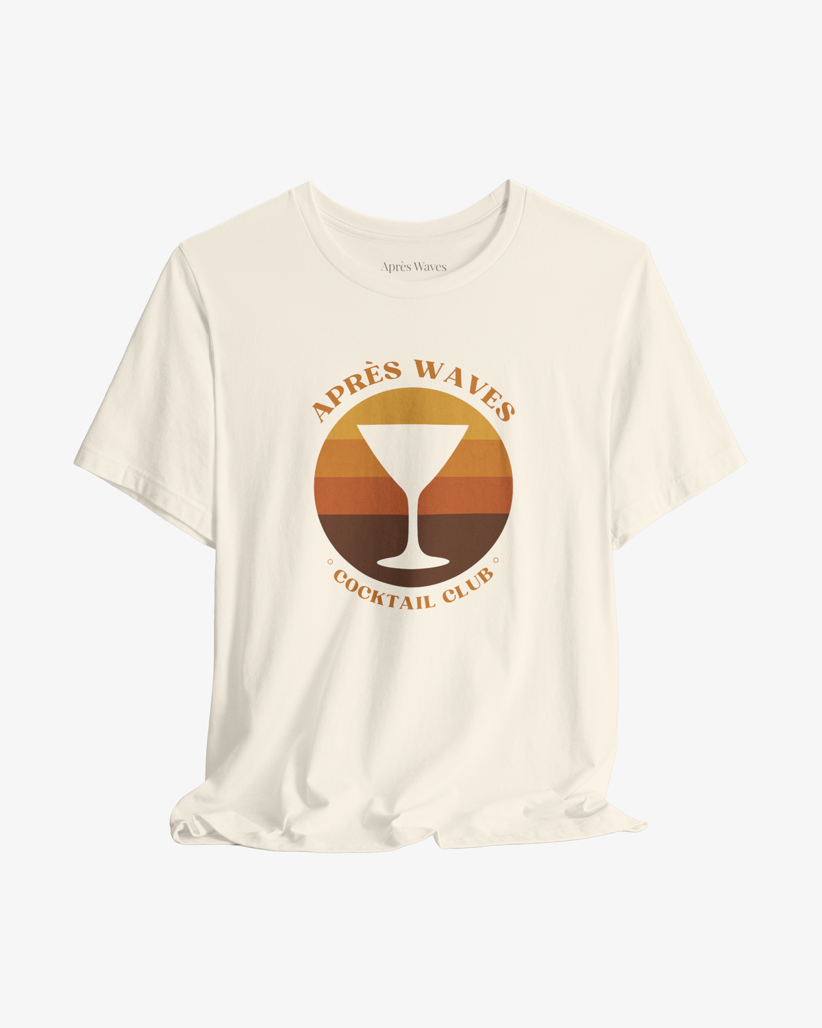 Seventies Style Ecru graphic tee - Après Waves