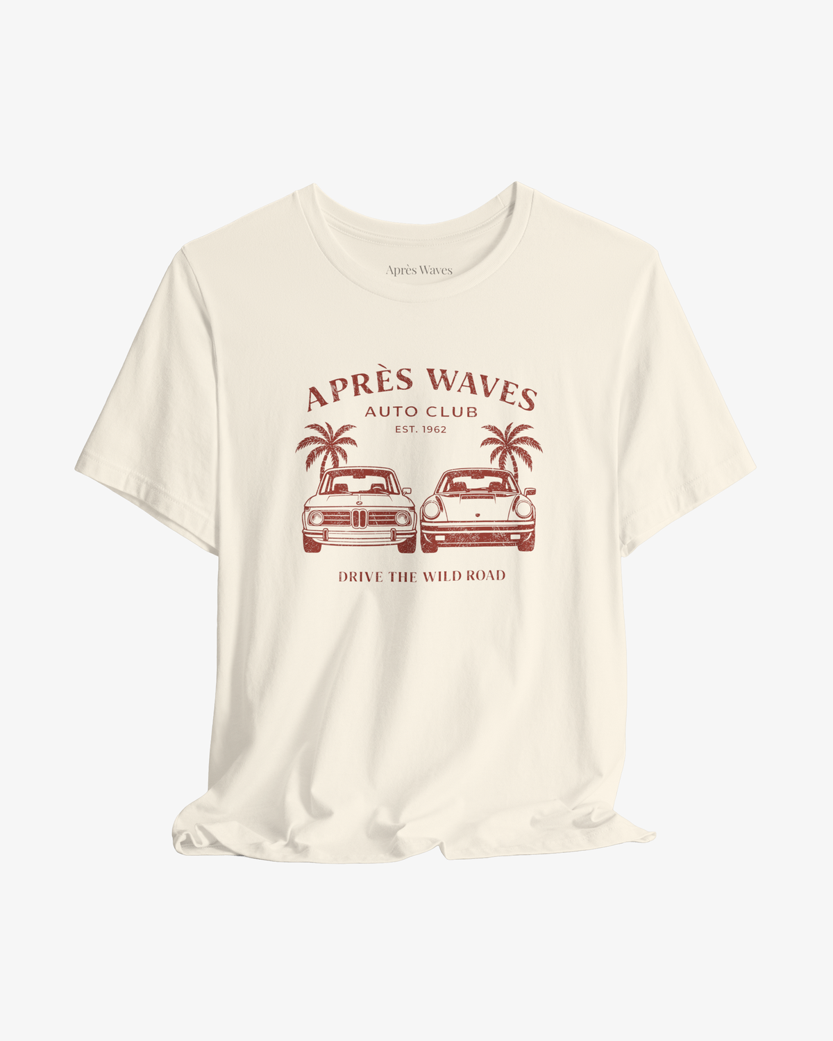 Real Leather Ecru graphic tee - Après Waves