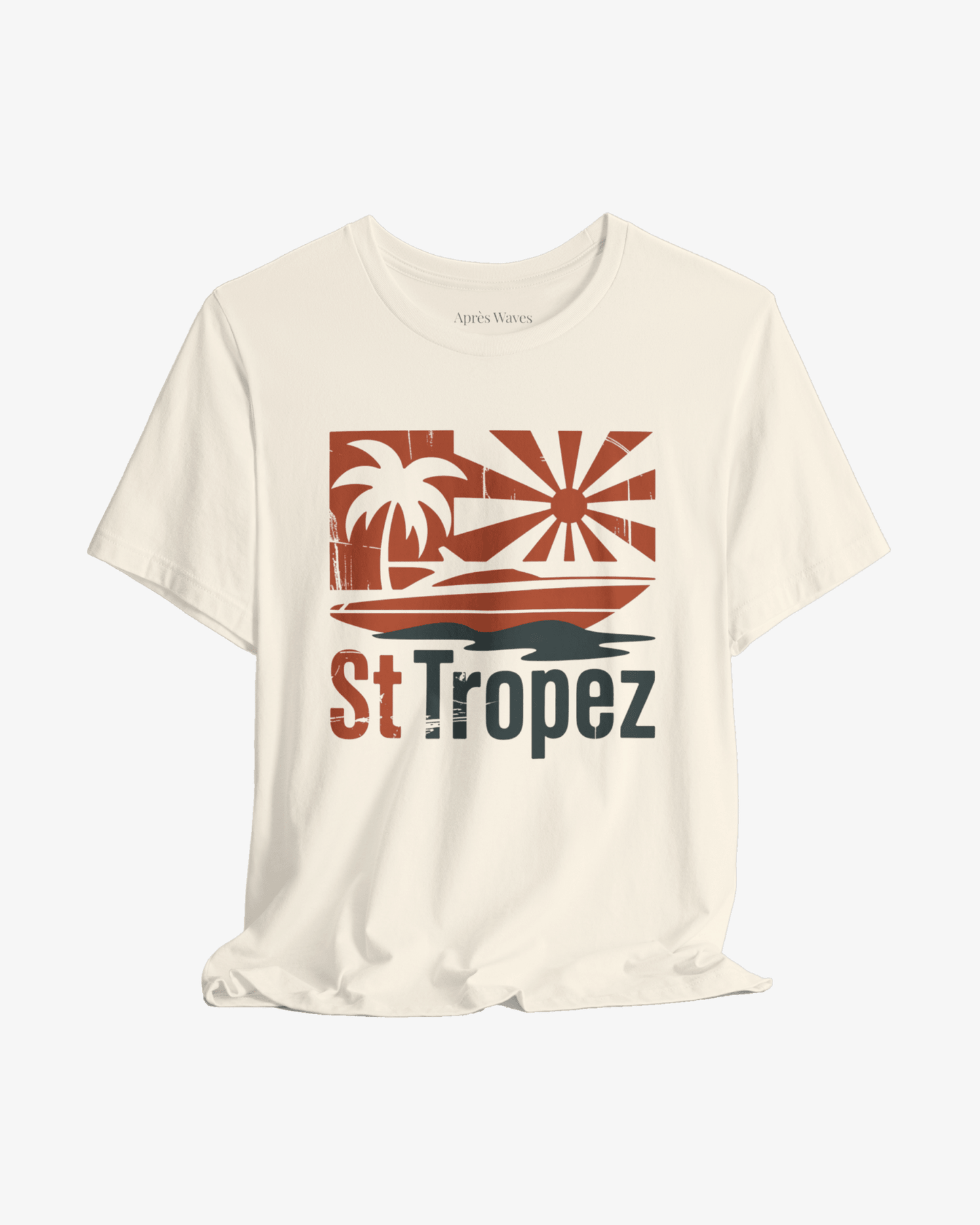 St Tropez Ecru graphic tee - Après Waves