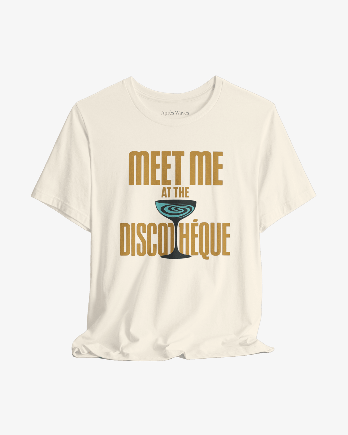 Disco Meet Ecru graphic tee - Après Waves