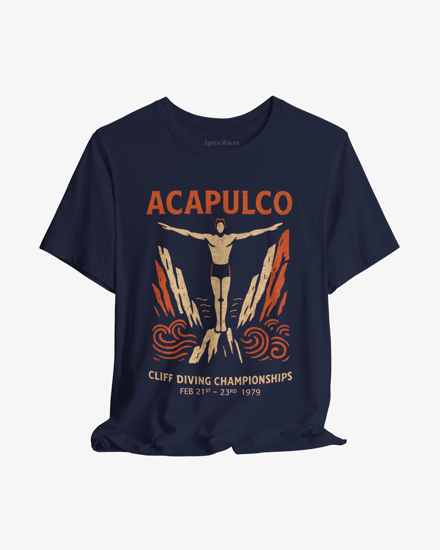 Swanning Around Navy graphic tee - Après Waves