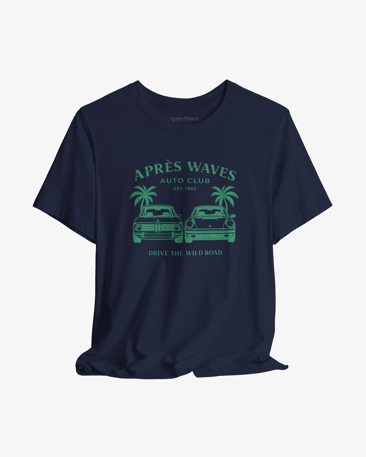 Real Leather Navy graphic tee - Après Waves