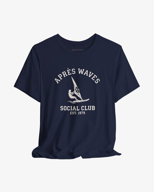 AW Social Club Navy graphic tee - Après Waves