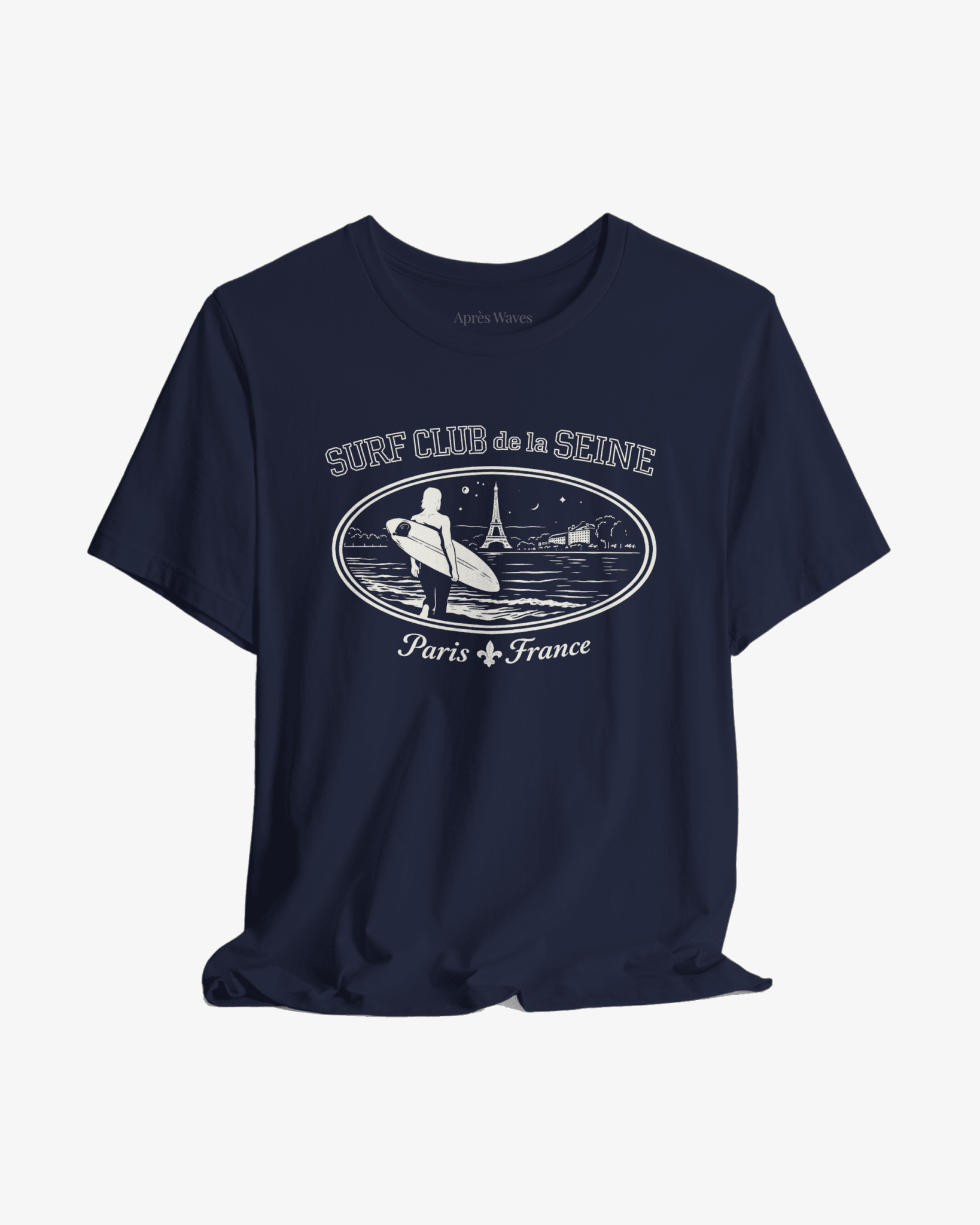 Paris Surf Club Navy graphic tee - Après Waves