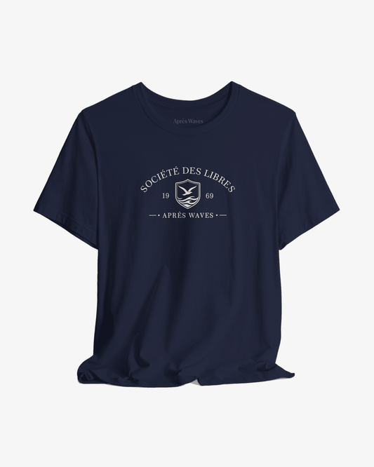 Société des Libres Navy graphic tee - Après Waves