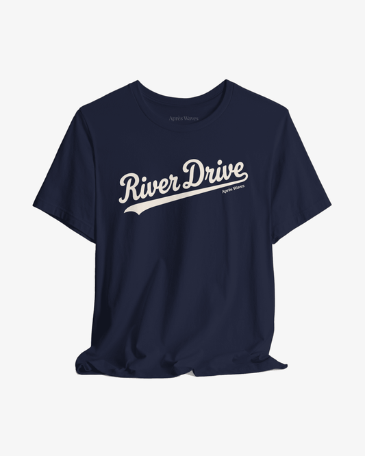 River Drive Navy graphic tee - Après Waves
