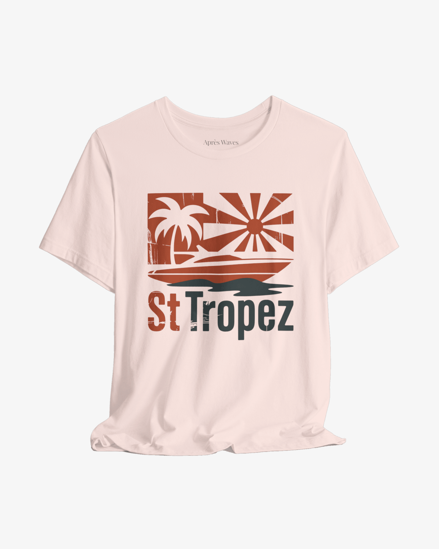 St Tropez Soft Pink graphic tee - Après Waves
