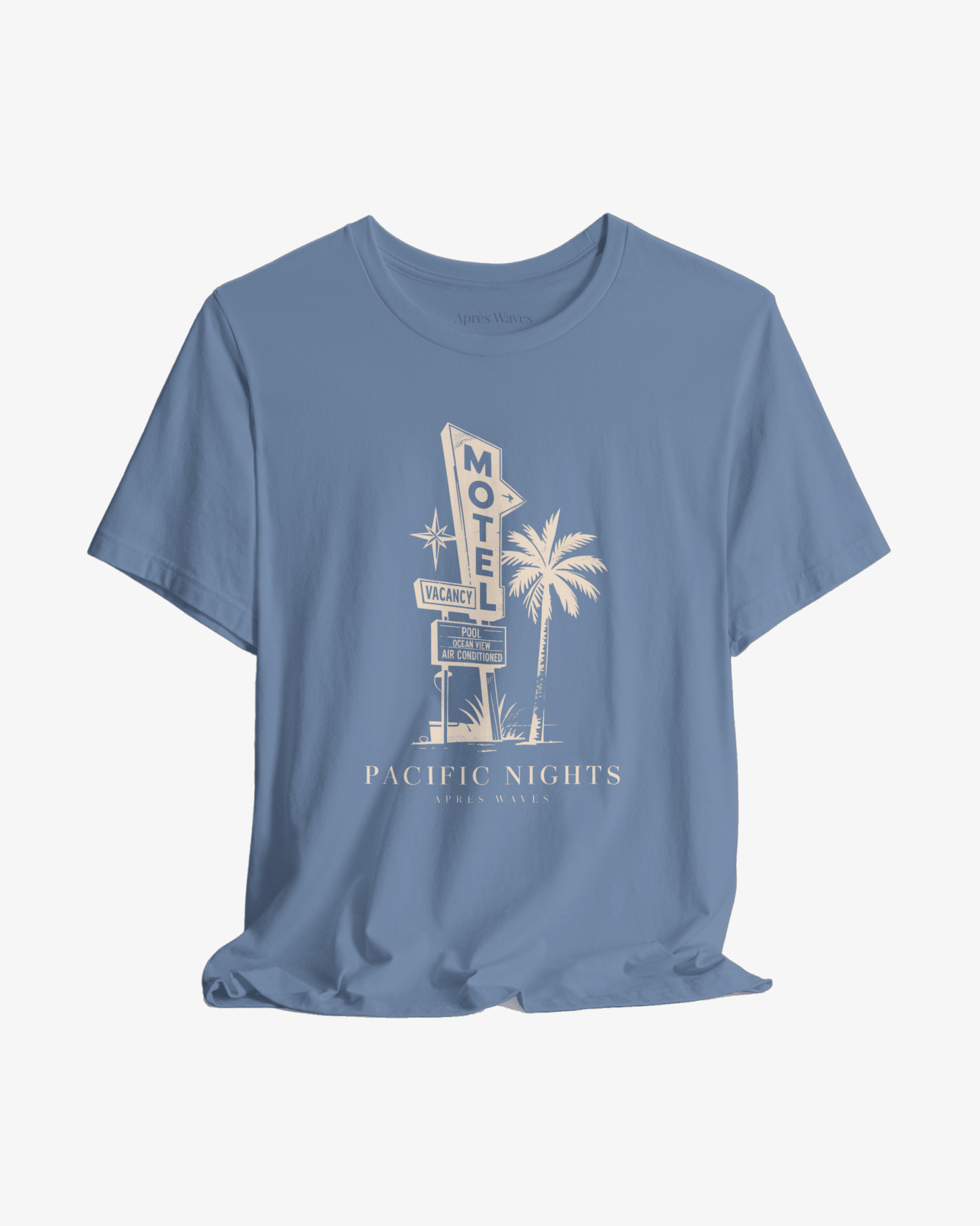 Pacific Nights Steel Blue graphic tee - Après Waves