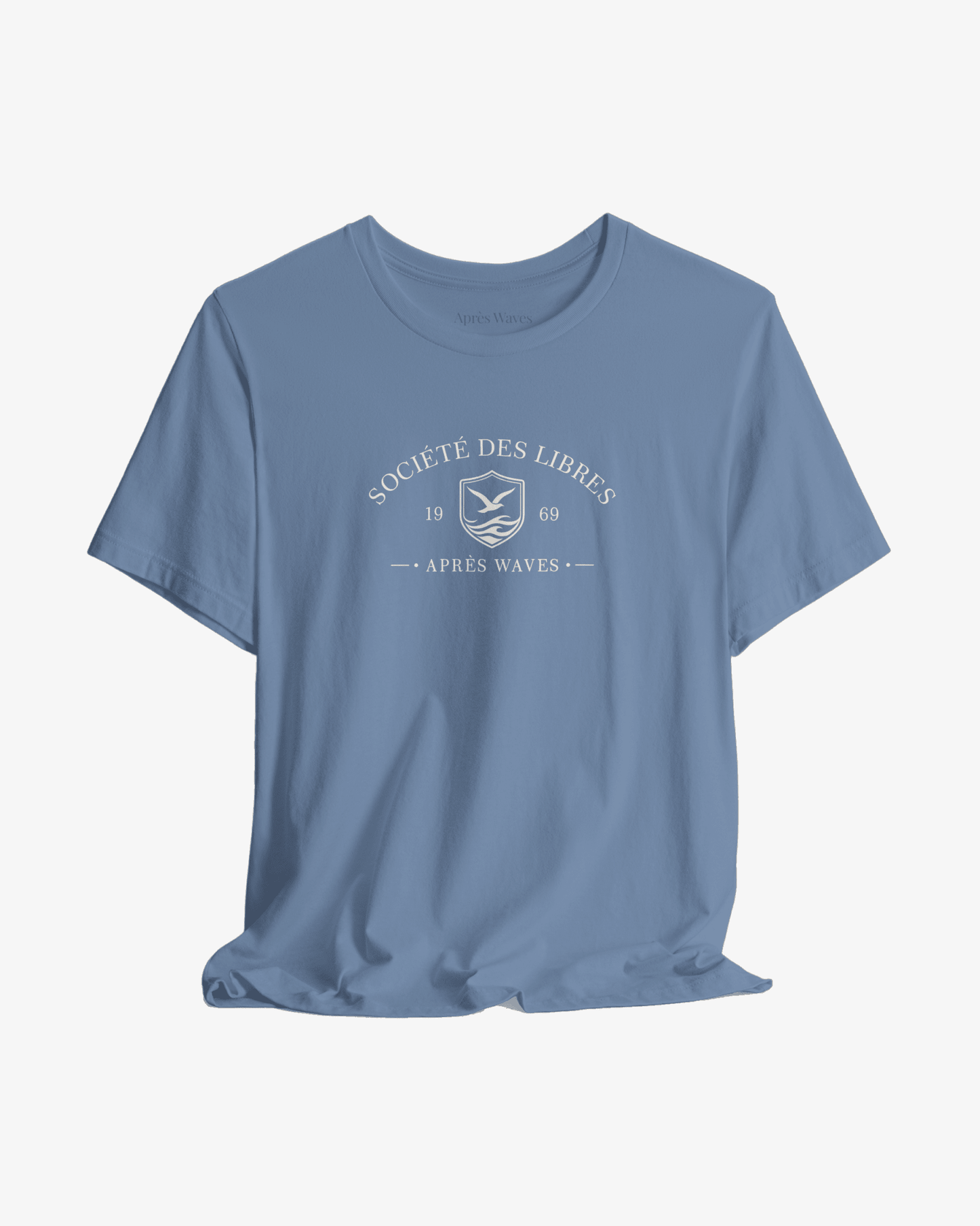 Société des Libres Steel Blue graphic tee - Après Waves