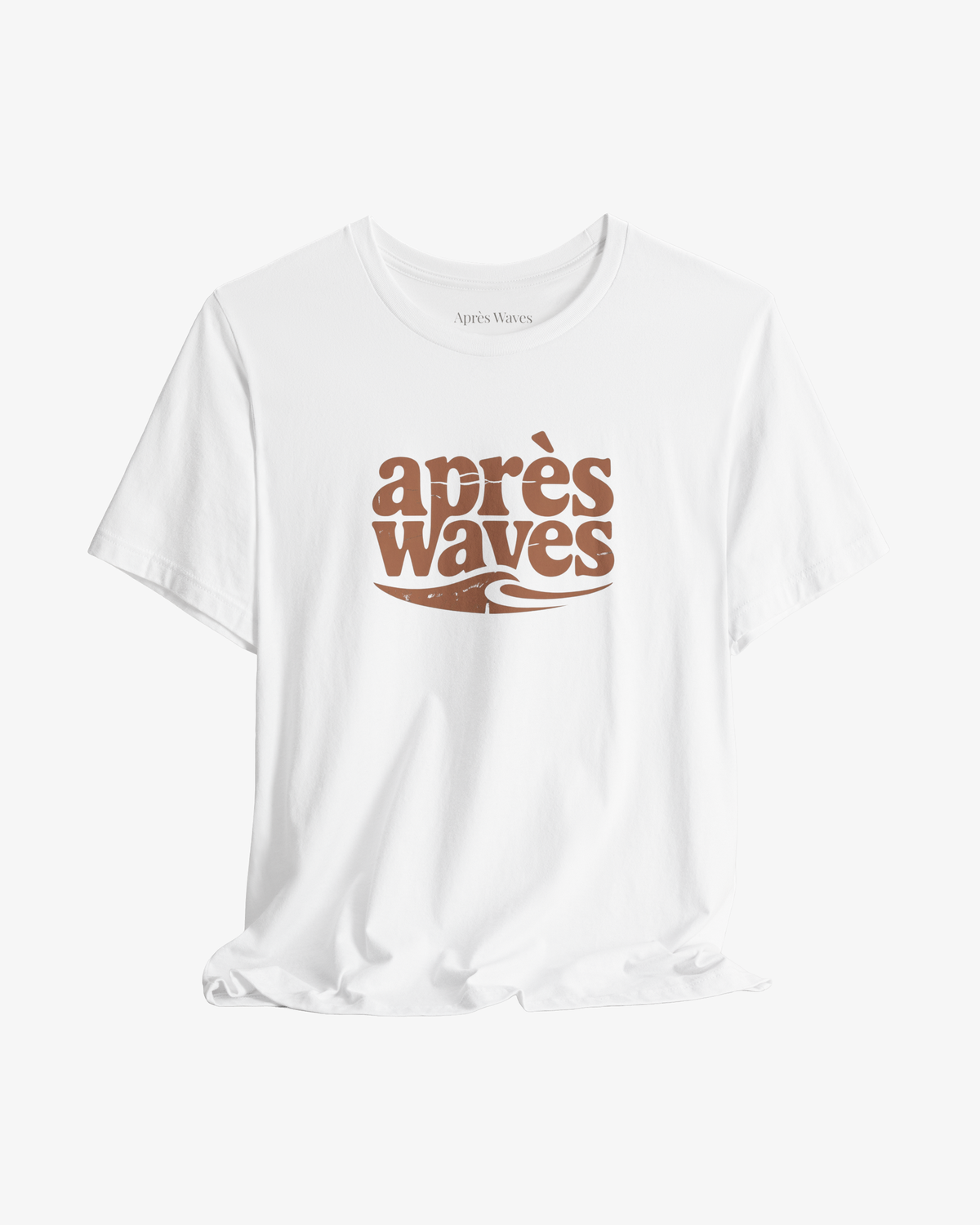 Retro Logo White graphic tee - Après Waves
