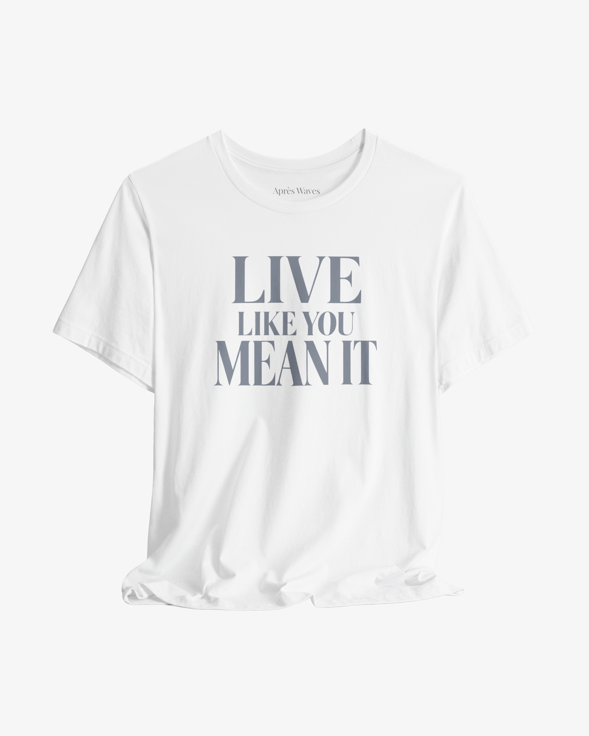 Live It White graphic tee - Après Waves