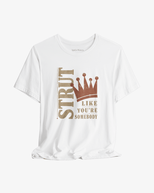 You're Somebody White graphic tee - Après Waves