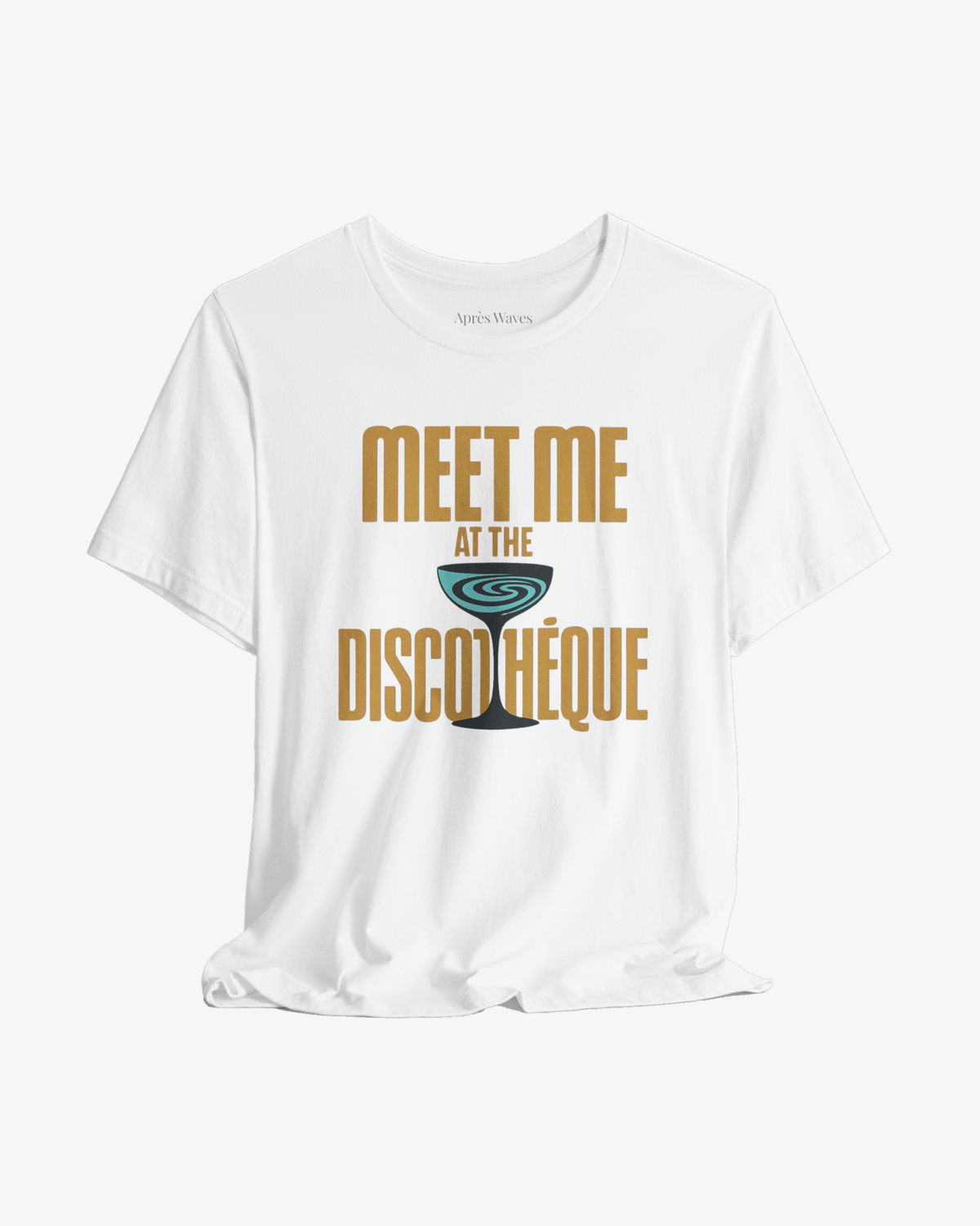 Disco Meet White graphic tee - Après Waves