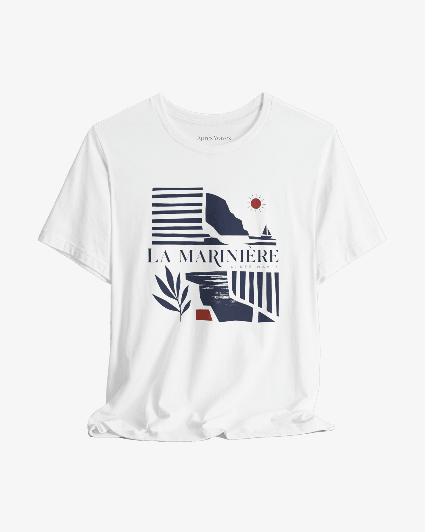 La Marinière White graphic tee - Après Waves