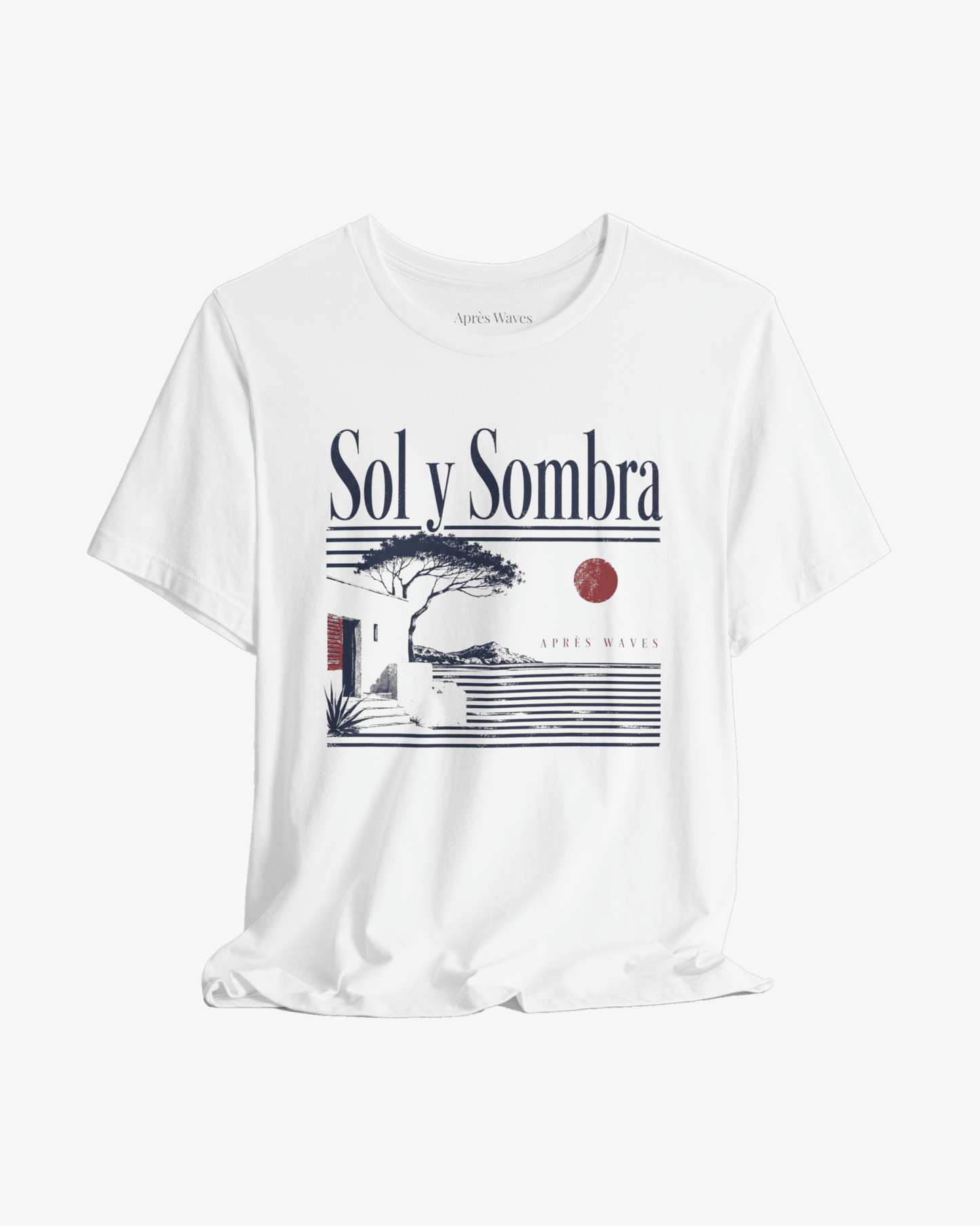 Sun and Shade White graphic tee - Après Waves