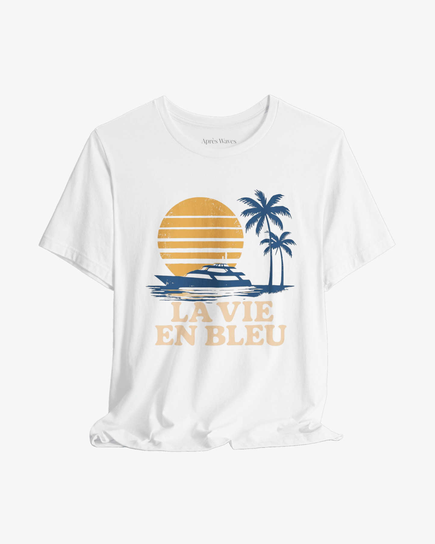 Life in Blue White graphic tee - Après Waves