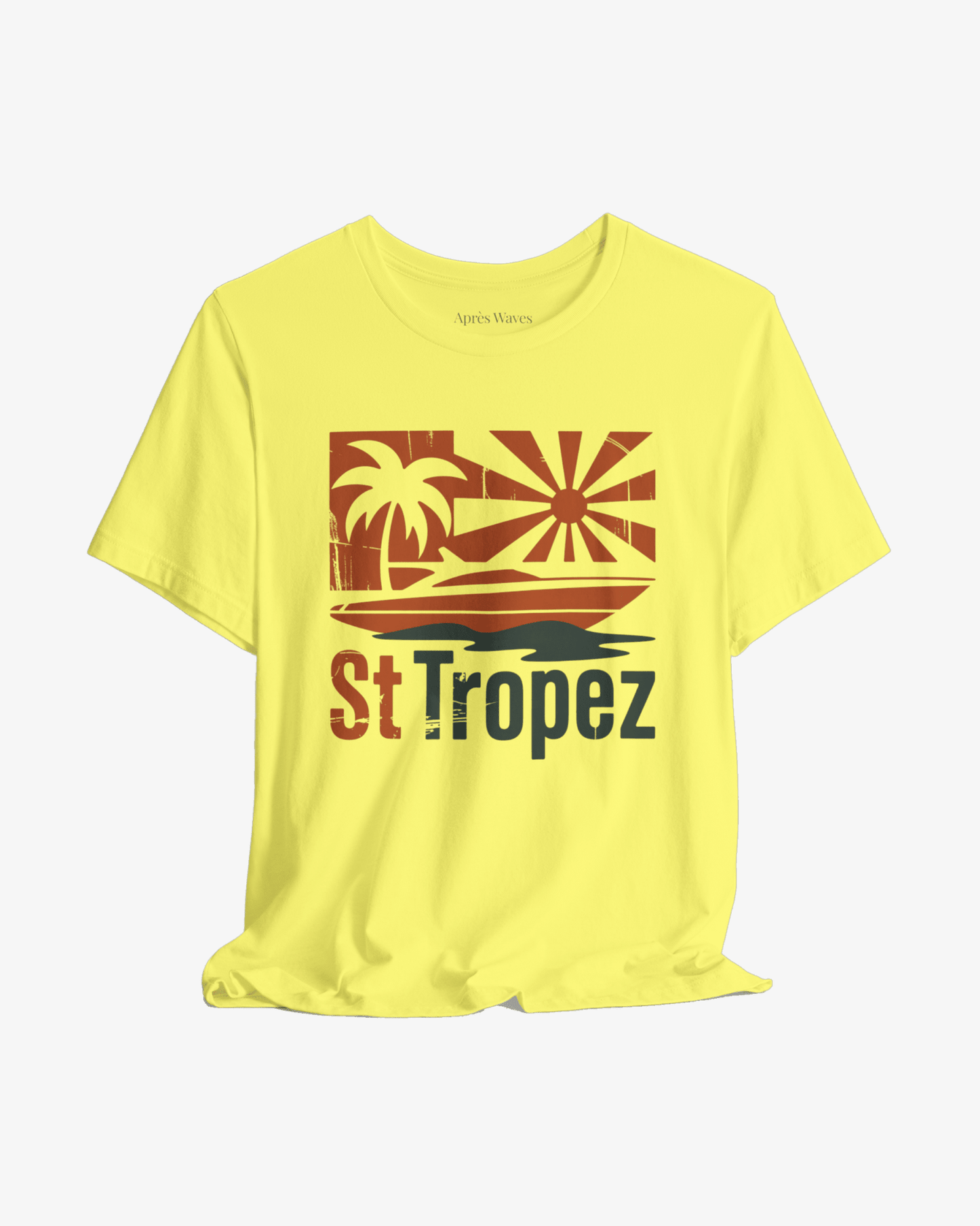 St Tropez Yellow graphic tee - Après Waves