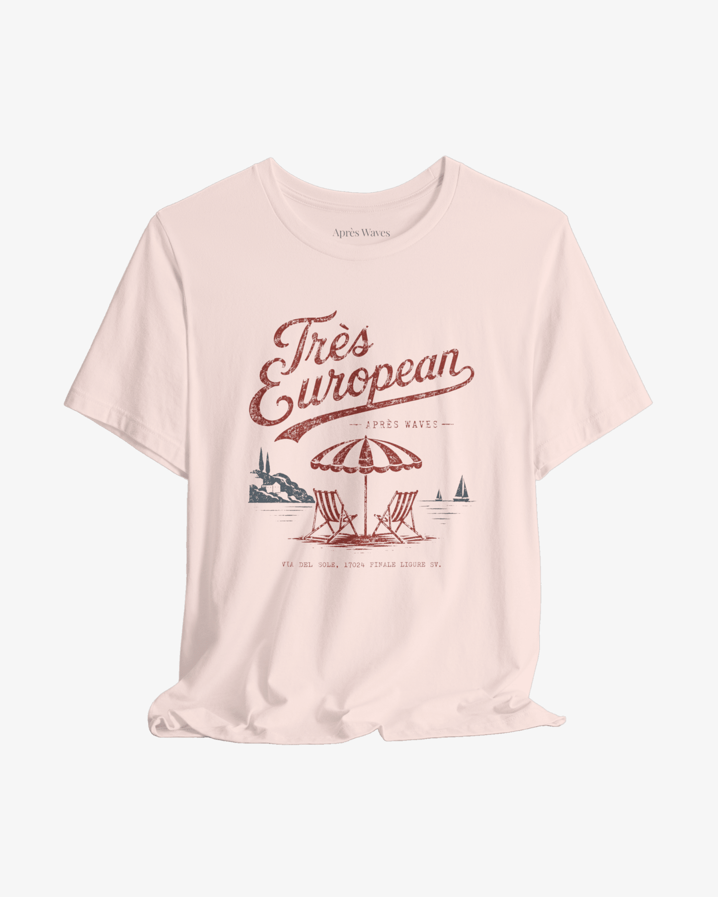 Très Euro Soft Pink graphic tee - Après Waves
