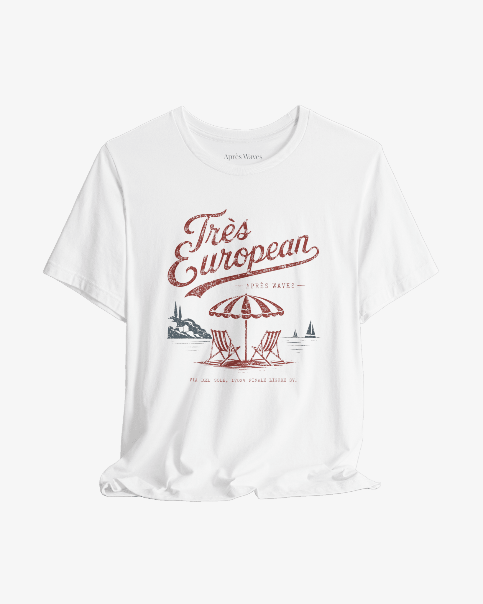 Très Euro White graphic tee - Après Waves